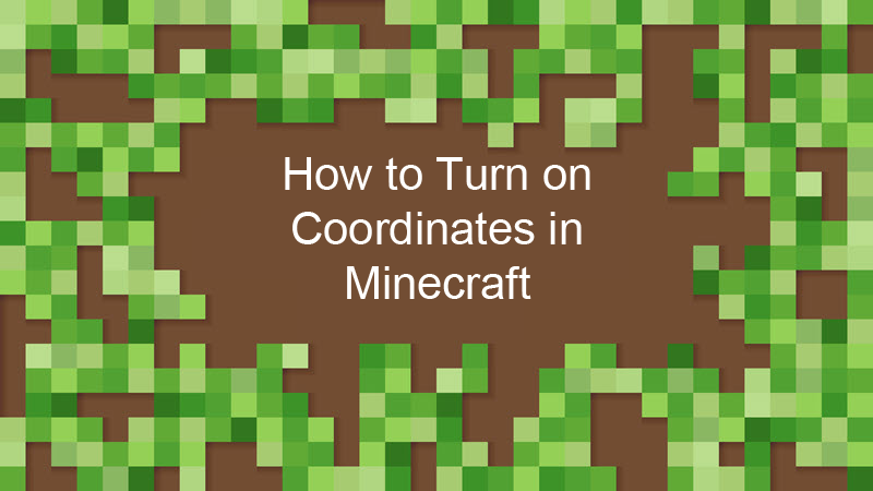 How To Turn On Coordinates In Minecraft.