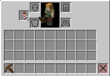 The player's inventory in Minecraft.