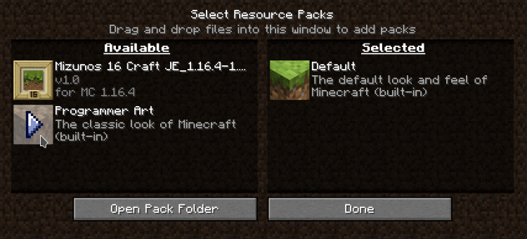 How to open a Minecraft resource pack.