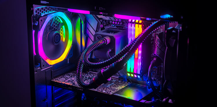Gaming computer with RGB.