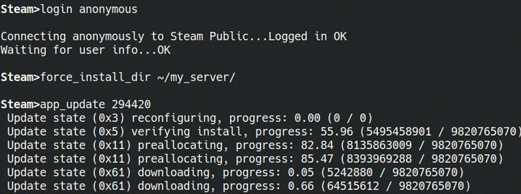 Installing 7 days to die server via SteamCMD