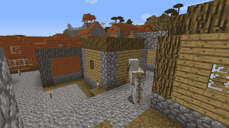 minecraft village iron golem