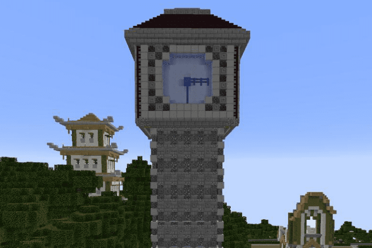 minecraft clock tower building idea