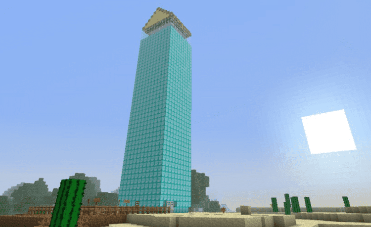 minecraft diamond skyscraper building idea