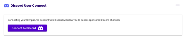 glimpse connect to discord account