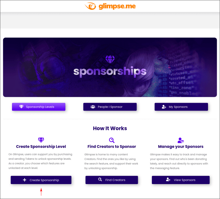 glimpse my sponsorships page