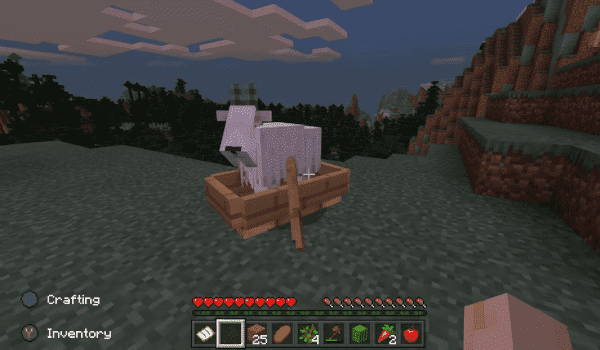 goat on boat minecraft