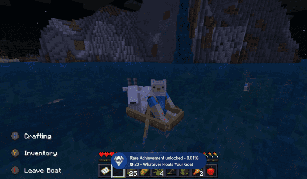 whatever floats your goat minecraft achievement