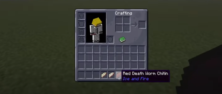 minecraft ice and fire mod new item red death worm chitin