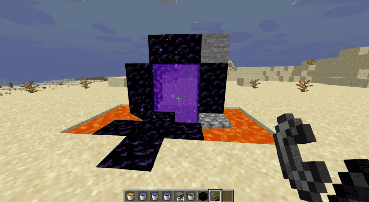 lava pool nether portal